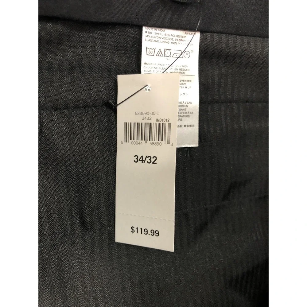 Banana Republic Pants Mens 36x31 Gray NWT Dress Plaid Slim Fit
